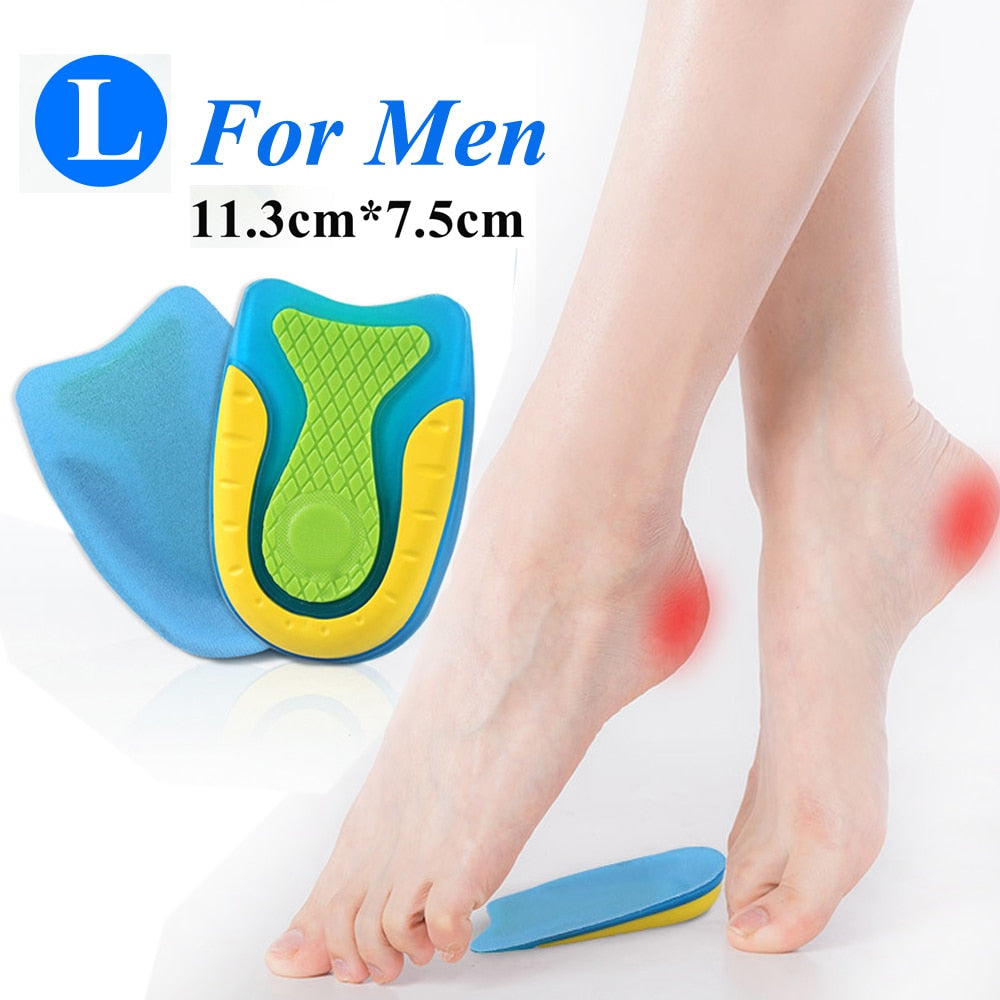 Gel Heel Protector Sleeve Silicone Heel Pads Heel Cups Plantar Fasciitis  Support Feet Care Skin Repair Cushion Half-yard Socks