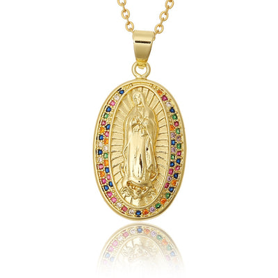 Multicolor Virgencita Believer Necklace