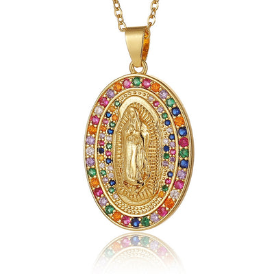 Multicolor Virgencita Believer Necklace