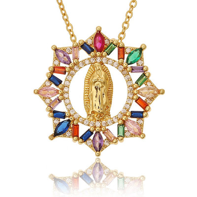 Multicolor Virgencita Believer Necklace